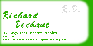 richard dechant business card