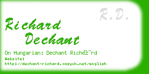 richard dechant business card